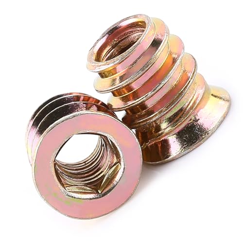 Verpakking van 20 hoofdsleeves, hexagonale krimpnoten, koolstofstaal holle schroefafdruk, draad voor houten meubelen (M6*13mm) 4