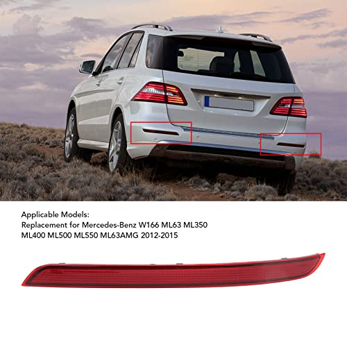 Rear Bumper Reflector, waterdichte Rear Bumper Reflector Per-W166 ML63 ML350 M ML400 ML500 ML550 ML63AMG (Rechts / 1668200174) 5
