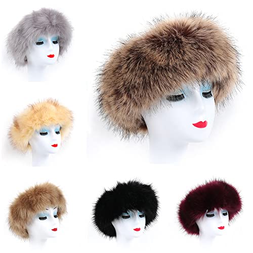 Faux Fur hoofdband Fox Fur hoofdband Haar accessoires Oorwarmer Fluffy hoofdband Vrouwen Outdoor Warm Ski hoofdband 5