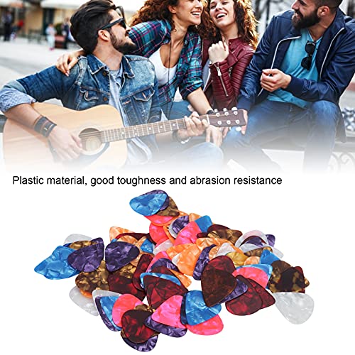100 stuks Celluloid Picks - 0.46Mm, 0.71Mm, 0.96Mm - Duurzame en Draagbare elektrische en akoestische gitaar picks - Willekeurige kleuren - Essentieel 4