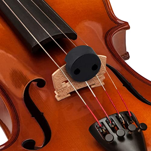 4 stukken Rubber Viool Damper, 2 stukken Klauw Style & 2 stukken Rond Tourte Viool Damper Black Oefening Damper Viool Ultra Oefening Damper voor Muziekinstrumenten 5