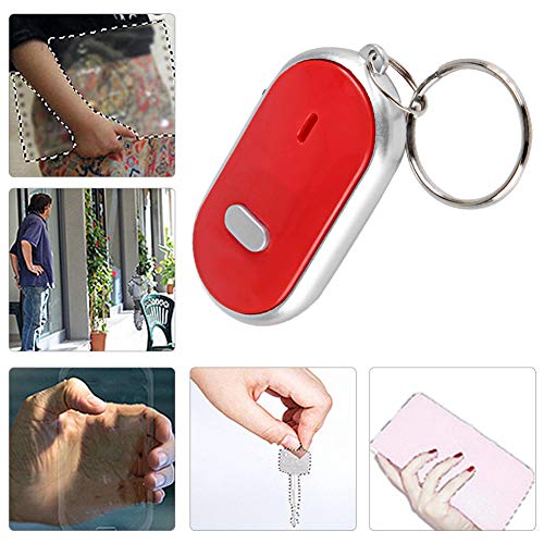 Key Finder Voice, Voice Control Anti-verloren apparaat Whistle Finder Clapper Key Finder Keychainwhistle Alarm Keychainkey Anti Lost Keychain Locator Tracer (Blue) Chain Flute (Blue) Chain Flute(Rood) 3
