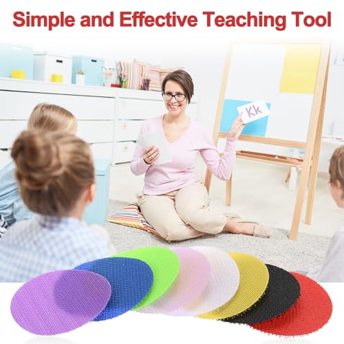 4cm Tapijt spot Markers, 65Pcs Ronde Vloer Dots Markers Tapijt Vlekken voor de leraren klas Decoratie Elementaire Kindergarten Supplies, Blauw 5