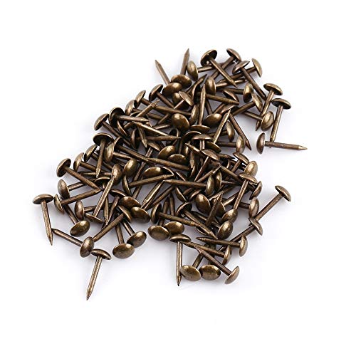 100 stuks Antiek Stoffering Nagels punten Push Pin Push Pin voor gestoffeerde meubels, Cork Board of DIY projecten