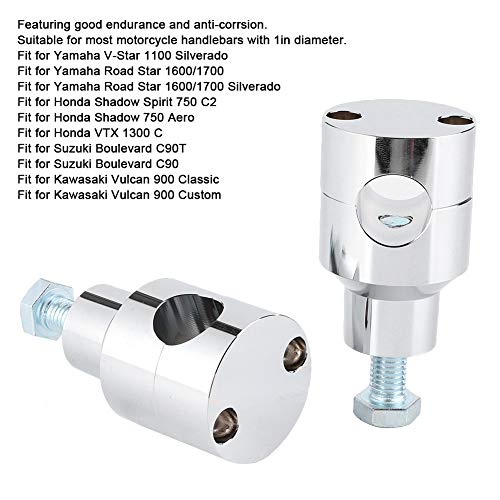Motorfiets handvat Clam, 1in Handlebar Risers Clamp met Bolt, Universele Motorfiets Accessoires Geschikt voor Bobber Chopper 3