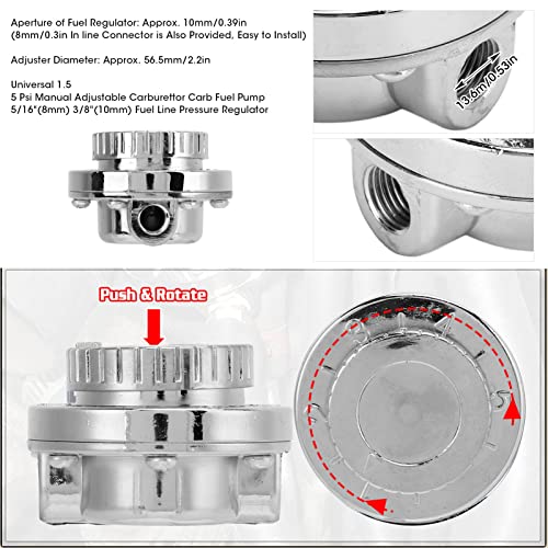 Regelaars voor brandstofdruk instelbare brandstofdruk Set Universele brandstofdruk Set Regelaars voor regelbare brandstofdruk Set voor carburatormotor 4