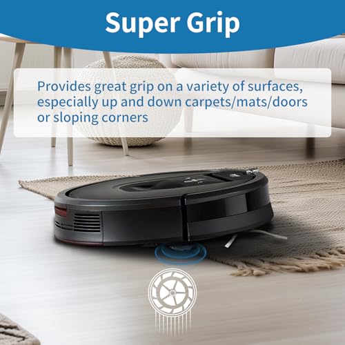 2PCS Rubber Wielen Banden Vervanging voor iRobot Braava 380T, 390T, 375T, 380, 390, 320, 321, Mint Plus 5200, 4200 Robot Cleaner Onderdelen 4