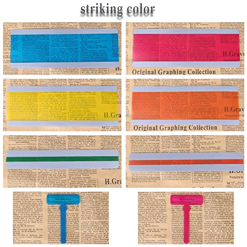 18 Piece begeleid lezen Strips Hulpmiddel Set, Finger Tracker Marker Strips Gekleurde Overlay Strips Lezen Strips Dyslexie voor studenten Kinderen om te helpen lezen 4