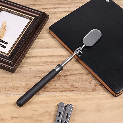 Telescopische inspectie spiegel, Oval Telescopisch spiegelgereedschap met uitgebreide handgreep machine inspectie spiegels voor het controleren van de staat voertuig (handgreep van 24~95cm) 3