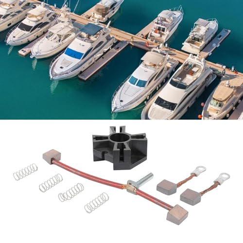 40 Pk Buitenboordborstelhouder 66T 81840 00 voor Bootmotorstarter, Langdurige Duurzaamheid, Verbeterde Prestaat met Metaallegering en Zuivel Koperen Spoor, Eenvoudige 3