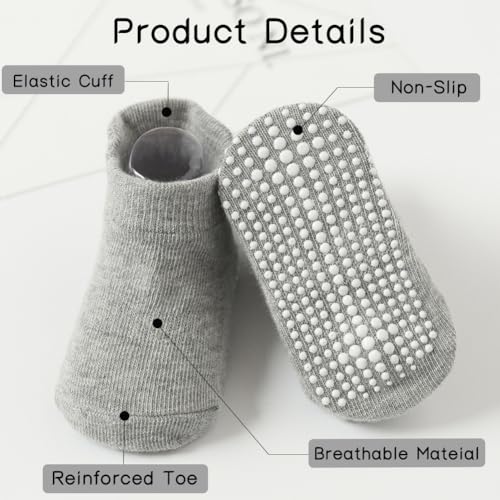 12 paar baby girp sokken, peuter non-slip sokken 1-3 jaar, zeer elastisch enkel sokken, katoen gezellige ademende sokken