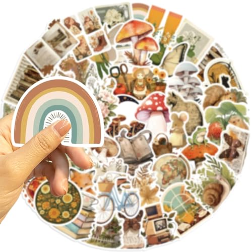 Retro Animal Stickers voor tieners en volwassenen, 50 stuks, Retro Dieren, Waterdichte Vinyl Stickers Set, Auto, Motorfiets, Fiets, Skateboard, Snowboard, Bagage, Laptop, Koffer, Helm 3