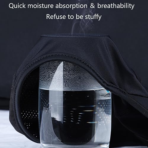 2-Piece Sport Bandana Skull Hat Beanie voor mannen en vrouwen Outdoor Sports Quick-Drying ademende UV-bescherming Headband Pirate Hat Geschikt voor wandelen, fietsen, skiën en, zwart+grijs