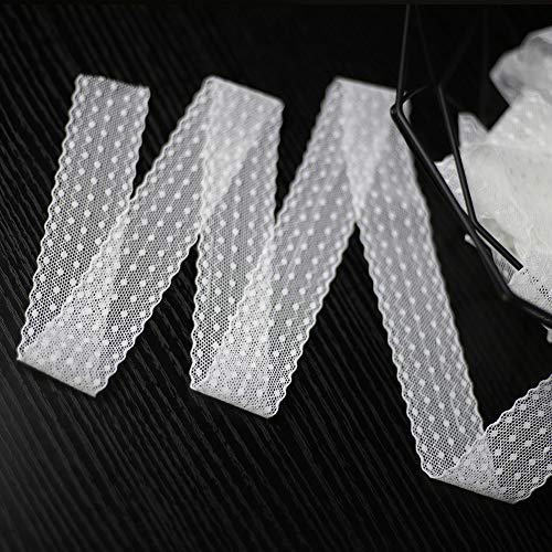 Kantband 20m Lace Band Elastische Lace Band met 2 Motieven voor het naaien van ambachten Trouwdecoratie Scrapbooking Gift Box (Elastische Lace / 2 Types)