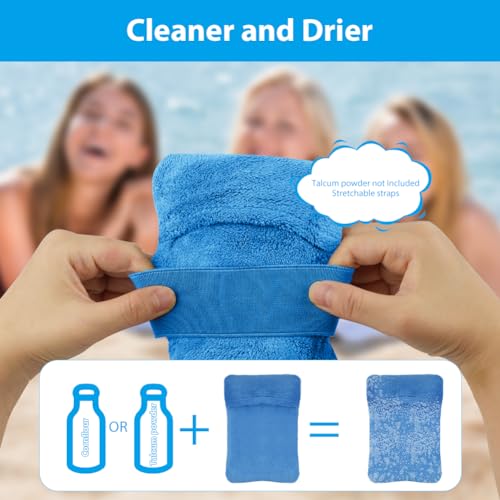 4 st. Zand Verwijderingszak voor strand, Portable Sand Screen, Zand Verwijderaar, Herbruikbare Zand Wipe Mitt Accessoires voor vakantie, Camping, Buiten Surfen, Zomer Strand Party 3