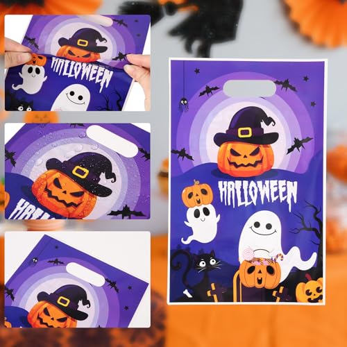 50 stuks Happy Halloween Cadeautassen, schattige Ghost Pumpkin Candy Tassen met handvat Party Decoratie Supplies voor Halloween 4