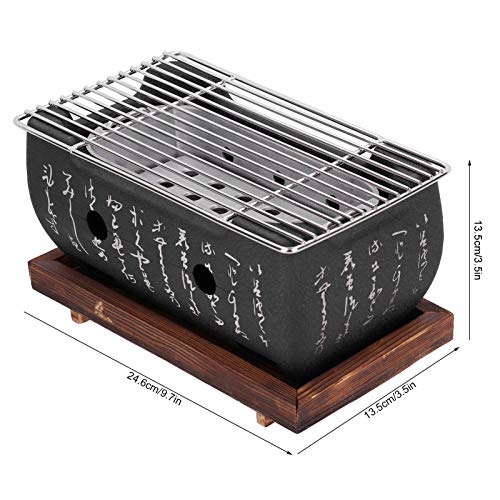 Japanse stijl BBQ Grill, Portable Food Charcoal Stove BBQ Plate Huishoud Barbecue Gereedschap voor Camping Strand Picnic