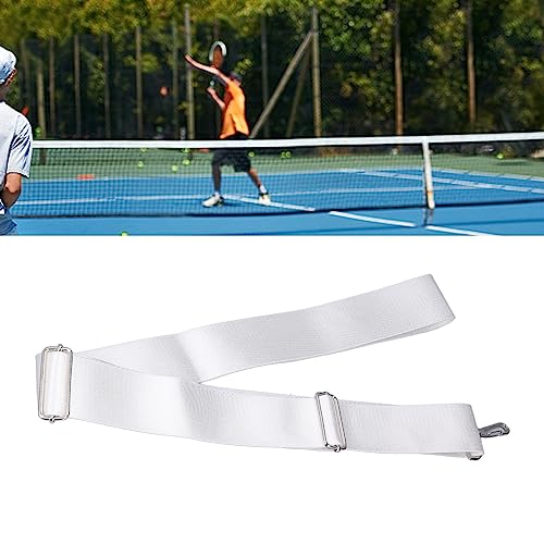 Duurzame middenband voor Tennis Net, Hoogte verstelbare Tennis Net Riemen, Roestvrij stalen sluiting, Wit voor Tennis apparatuur 4