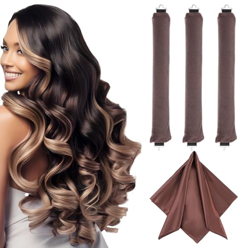 Heatless Hair Curling Iron Night Blow Curls Bars met Vierkante Hoofddoek voor Slapen Herbruikbaar Geen Heat Curly Headband met Haak voor Vrouwen Lange Korte Straight