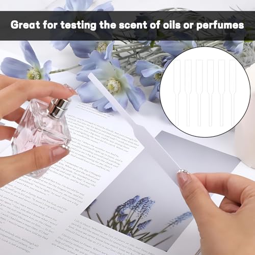 Verpakking van 400 Parfum Test Strips, Parfum Tester Strips, Testpapier, Parfum Test Strips, Geurtester, Papier voor het testen van geuren en essentiële oliën (Wit, 13 cm) 5