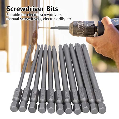 Holle Pentalobe schroevendraaier Bits, 11 stuks magnetische schroevendraaier Bits Set 3 Inch/75mm Holle Pentalobe Type voor elektrische boor, Schroevendraaier bit Sets 5