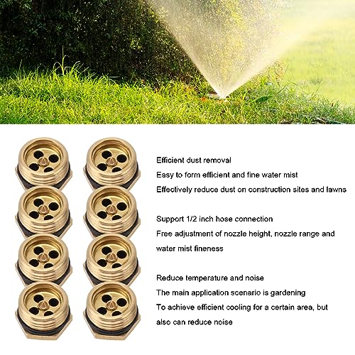 20Pcs Messing mist nozzles, verstelbare mist nozzle sproeier, messing mist nozzle vervanging hoofden, voor patio gazon landschap, stof controle, buiten koelsysteem 3
