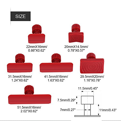 6Pcs Schilderloze Puller Tabbladen Dent Out Repair Tab Puller