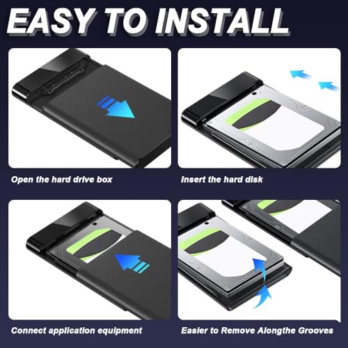 2.5" harde schijf Duidelijke externe behuizing, 6Gbps Hulpmiddelloze USB 3.0 naar SATA III harde schijf behuizing voor 7mm/9.5mm 2,5" HDD SSD met UASP 5