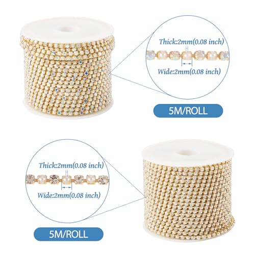 10M Rhinestone ketting voor het knutselen met imitatie parel voor sieraden maken vrouwen armband DIY Supplies 5