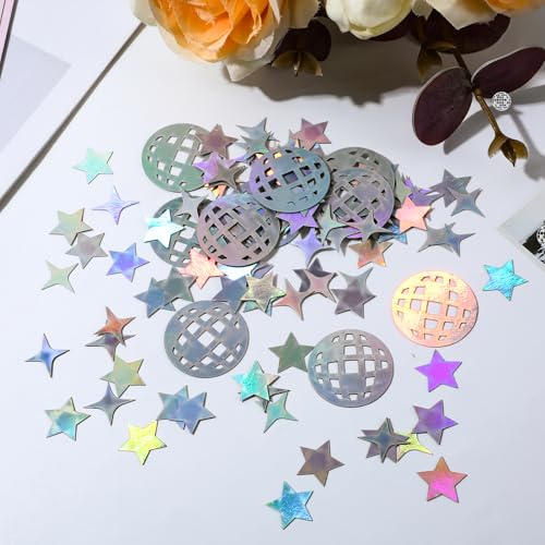 200 Stukken Star Disco Tabel Confetti Glitter Discobal Tafel Confetti Disco Party Decoratie voor 70s 80s Hippie Engagement Verjaardag Feest Favoreert Accessoires 4