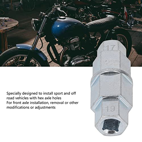 Hex Axle Tool voor motorfietsen Multifunctionele Hex Allen Voorwiel Spindle Socket Adapter Hex Shaft Adapter 17mm 19mm 22mm 24mm(Zilver) 5