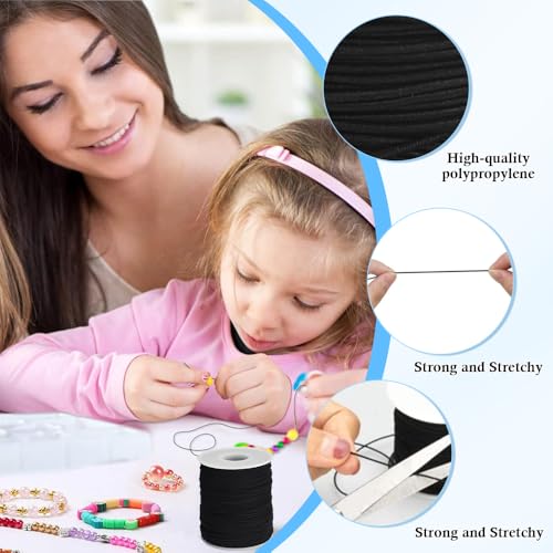 100M Elastische Cord, 1mm Elastische String Kralen Kralen Draad Kralen String Cords Elastische sieraden koord sieraden maken armband Elastische koord voor DIY ambachten 3