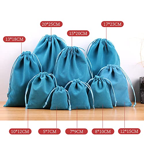 Fluwelen sieraden tassen met koord - Kleine stof Cadeautassen voor sieraden, bruiloft, kerstmis, verjaardag, feest - 17 x 23cm 3