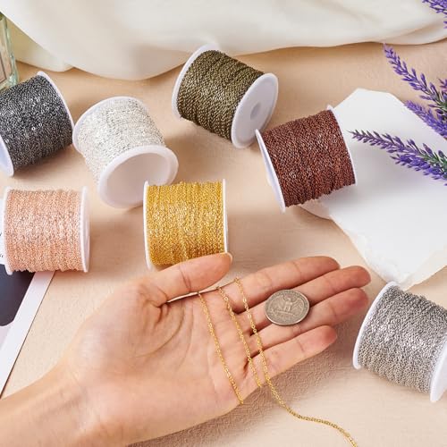 10 Meter Flat sieraden ketting 2mm messing gecoate ijzeren extender sieraden ketting Gunmetal Flat Oval Link Kettingen Bulk Kettingen voor ambachten levering DIY ketting sieraden maken 5