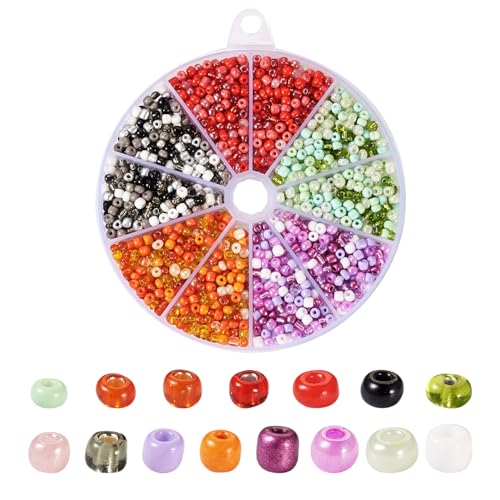 150G Glas Zaad Kralen 5 Kleuren Opaque En Transparante Binnen Kleuren Rond Hole Zaad Kralen 4mm Assorted Glas Zaad Kralen Bulk voor DIY armband sieraden maken