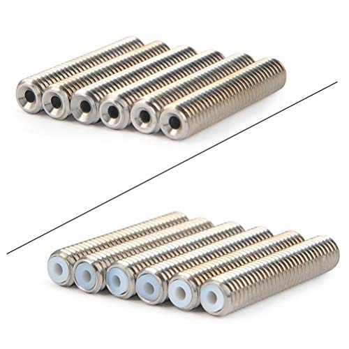 3D Printer Mondstuk, 12 stuks Messing Mondstukken Kit Inclusief 1,75mm Teflon Throat Tube, 0,4mm Extruder Head Nozzle, Cleaning Drills, voor MK8 Makerbot Anet A8 3D Printer 3