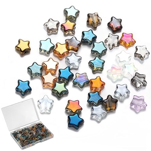 300 st. Kleurrijke ster kralen voor armbanden - Kleine stervormige glazen kralen voor sieraden maken, DIY ambachten, decor accessoires