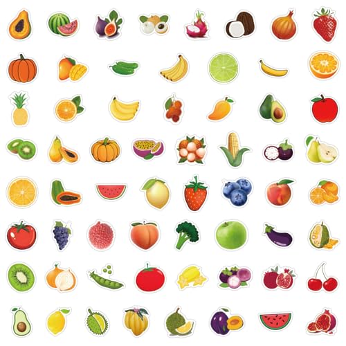 Green Fruit Sticker Set Stickers voor tieners Volwassenen 100 stuks Fruit Waterdichte Vinyl Stickers Automotor Fiets Skateboard Snowboard Bagage Laptop Kofferhelm 4