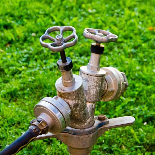 Outdoor Faucet Handvat Vierkante Stam Hole 8x8mm, Cast Iron Faucet Ronde Wiel Handvat Vervanging Water Spigot Handvat met Schroeven Spacer, Rood 4