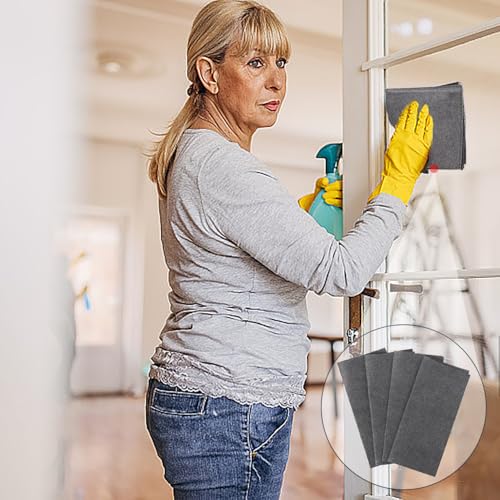 4Stuks Verdikte Schoonmaak Kleding Mini Maat Reiniging Kleding Super Soft Streak Gratis Herbruikbare Schoonmaak Kleding Microfiber Schoonmaak Kleding voor stoffen Keuken Auto Home Glazen raam 3