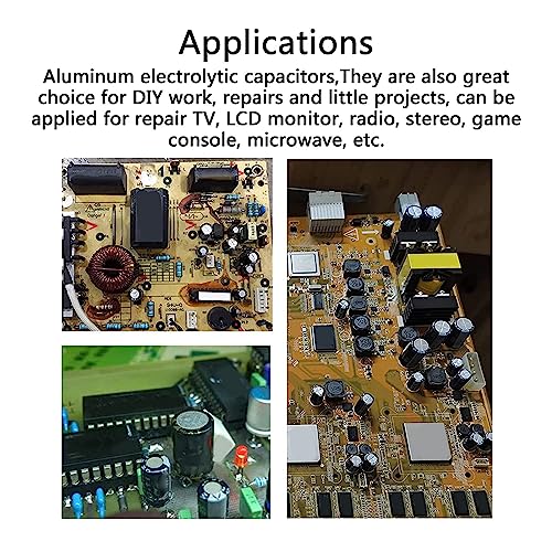 460 Piece Electrolytic Capacitor Set 6.3V - 50V Green Inline Aluminium Electrolytic Capacitor Assortiment Set