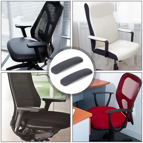 2 stuks bureaustoel Armhoesjes Verwijderbare 30cm Polyester Gaming stoel Armsteun Hoezen, Machine Wasbaar Stretch Elastische bureau armsteunen voor Universal Office Gaming Chairs (Dark Grey) 4