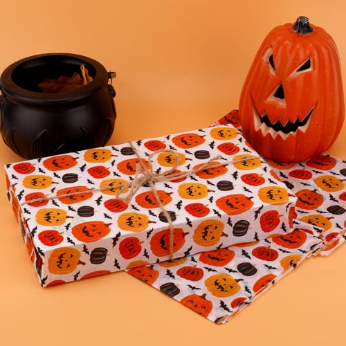 30 vellen Halloweenpapier, 35x50cm Gedrukt met pompoenpapier en cadeaupapier voor Halloween feestdecoraties 3