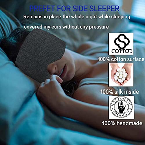 Handgemaakte katoenen slaapmasker blackout Comfortabele Eye Cover Comfortabele ademend verstelbaar 5