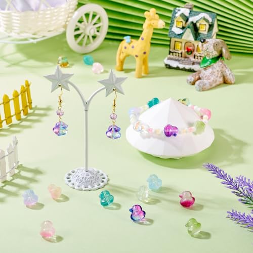 12 st. Crystal eenden kralen Spray geschilderd glas kralen leuk Lampwerk kralen mooie dier lose kralen voor sieraden maken armband DIY Ambachtsgeschenken 3