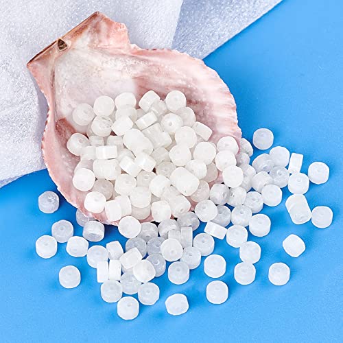 1 streng ongeveer 150 st natuurlijke witte jade kralen, 4.5mm Heishi Disc kralen strengen platte ronde stenen losse kralen voor DIY Choker armbanden ketting sieraden Craft maken