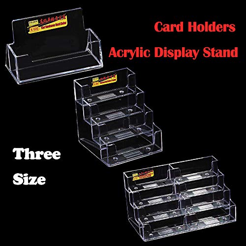 Business Card houder Plastic Card Stand Organisator Duidelijke Kaarthouder Weergave Desktop Clear Business Card Stands Countertop voor Office 3