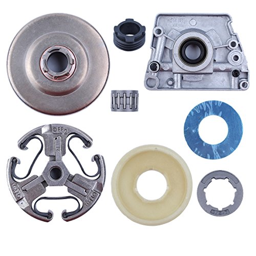 Clutch Drum Oil Pump Worm Gear Dust Cover Washer voor Husqvarna 268 272 66 61 266 kettingzaag 3/8"-7T Naaldlager