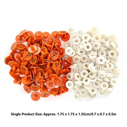 100 Sets oor tag, Konijn oor tag nummer dier identificatie tag marker boerderij voorraden, vee voorraden 5