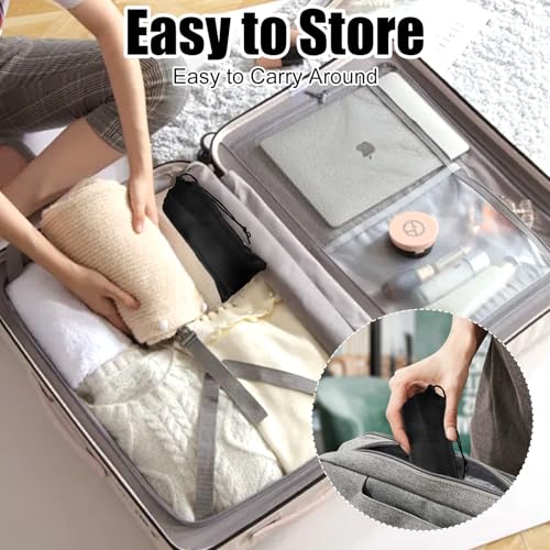 Pak van 2 Vliegtuig Hangmat Voetsteun Travel Footrest Gemaakt van hoge kwaliteit Foam Hoogte verstelbaar van 60 cm tot 90 cm Portable Black 5
